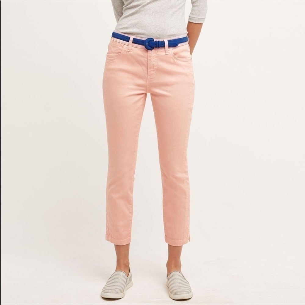 EUC Anthropologie Pilcro And The Letterpress STET Peach Cropped Jeans Pants 25